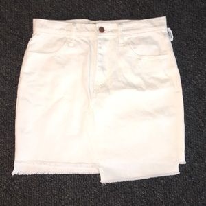 White Jean Skirt